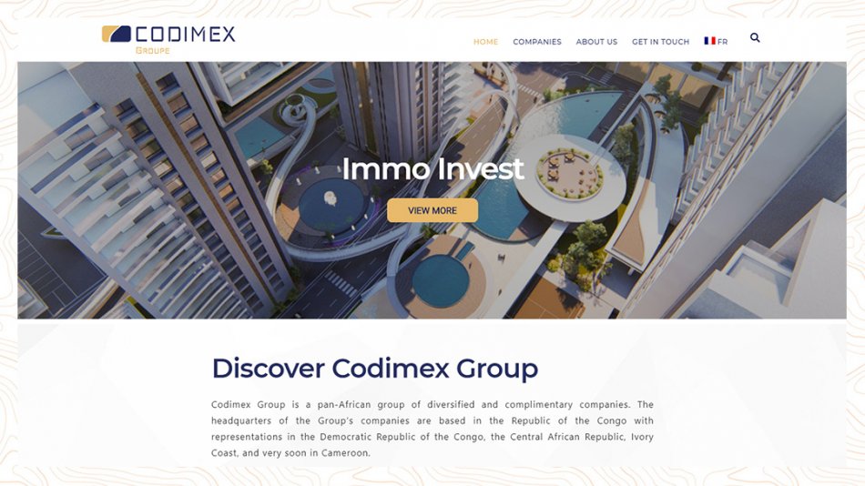 Codimex Groupe - Website home page slider with call to action