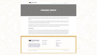Codimex Groupe - About Codimex Groupe page