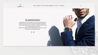 Claudia Koch Watches - The about page featuring social media links