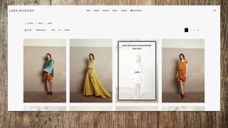 Lara Khoury Designer - Shop listing with filters and custom layout